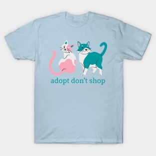 Adopt Don't Shop - Two Cats T-Shirt